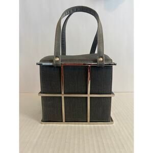 Vintage INSPIRED 1950s Wounded Bird Etra Box Purse with silver caging
